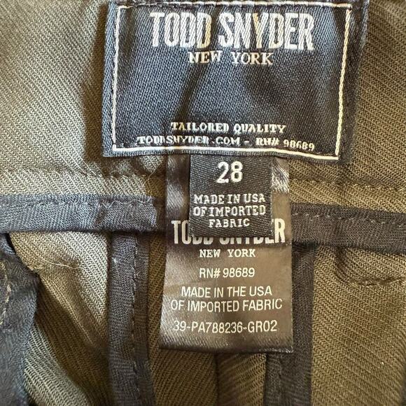 Todd Snyder Dress Pants Men's Virgin Wool Side Stripe 28X26 Italian Fabric Gray - Picture 4 of 10